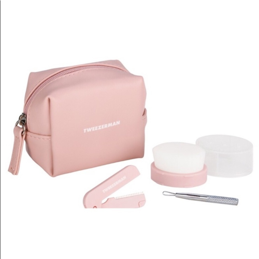 Tweezerman Complexion Prep To Go Pink Mini Travel Set